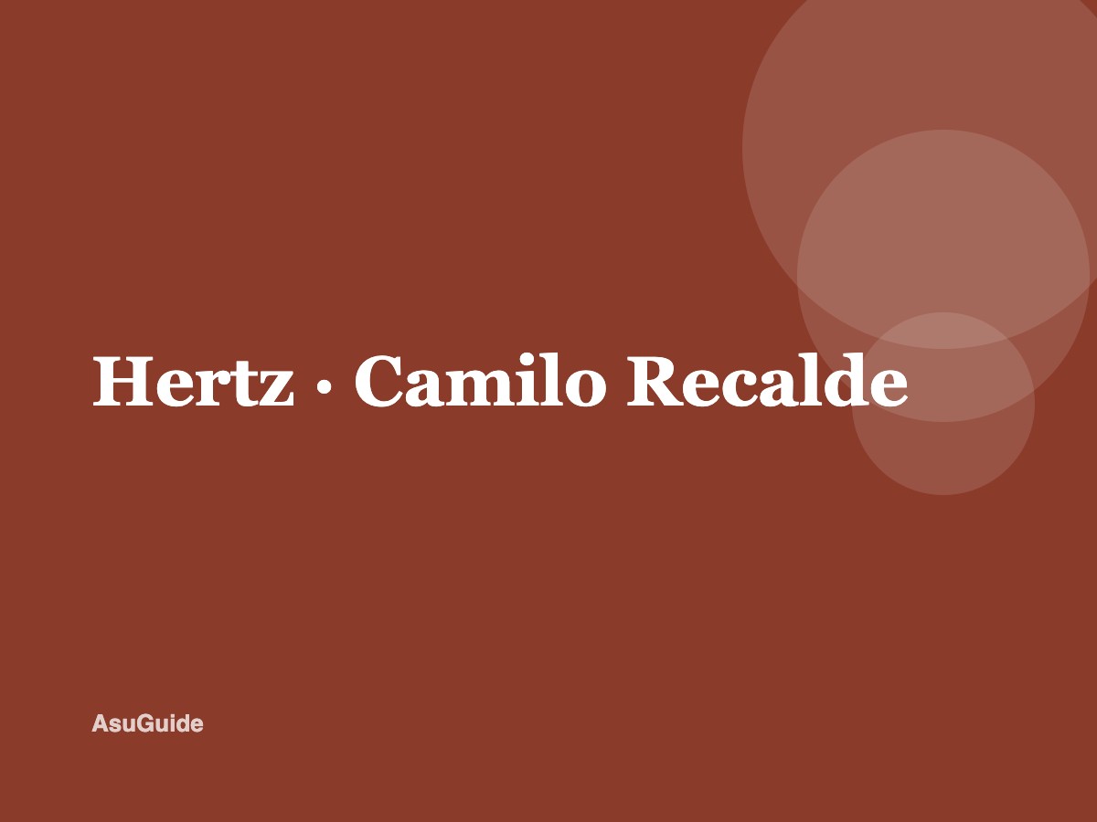 Hertz — Camilo Recalde