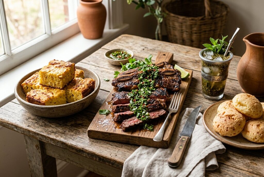 Gastronomía paraguaya: chipa, sopa paraguaya y asado
